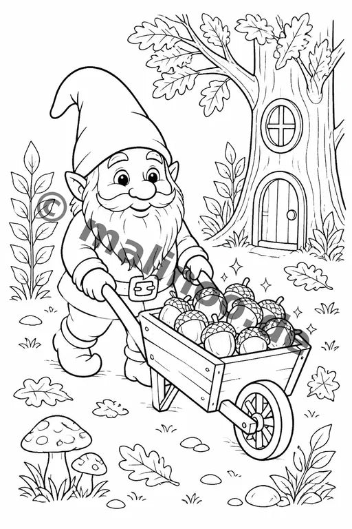 Wichtel Malbuch 20 Ausmalbilder PDF Download – Vorschaubild 4