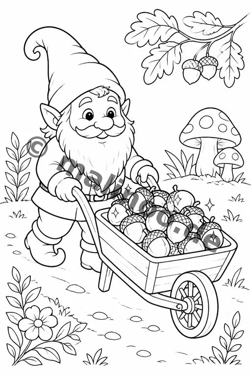 Wichtel Malbuch 20 Ausmalbilder PDF Download – Vorschaubild 4