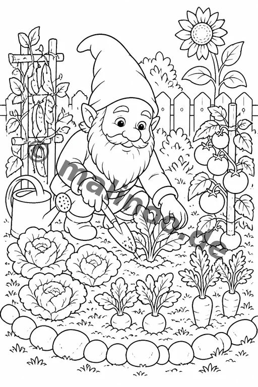 Wichtel Malbuch 20 Ausmalbilder PDF Download – Vorschaubild 5