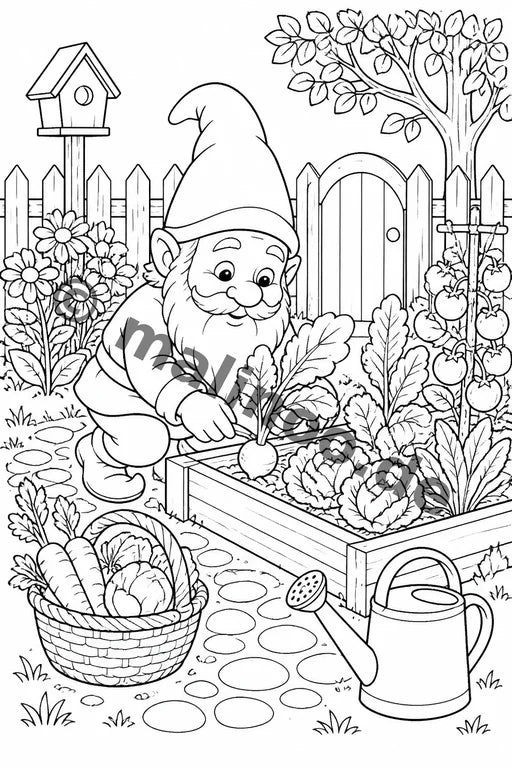 Wichtel Malbuch 20 Ausmalbilder PDF Download – Vorschaubild 5