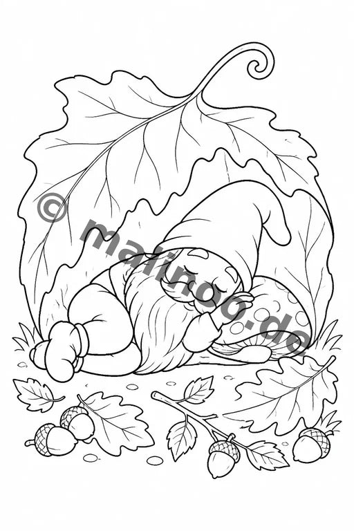 Wichtel Malbuch 20 Ausmalbilder gedruckt+gebunden – Vorschaubild 2