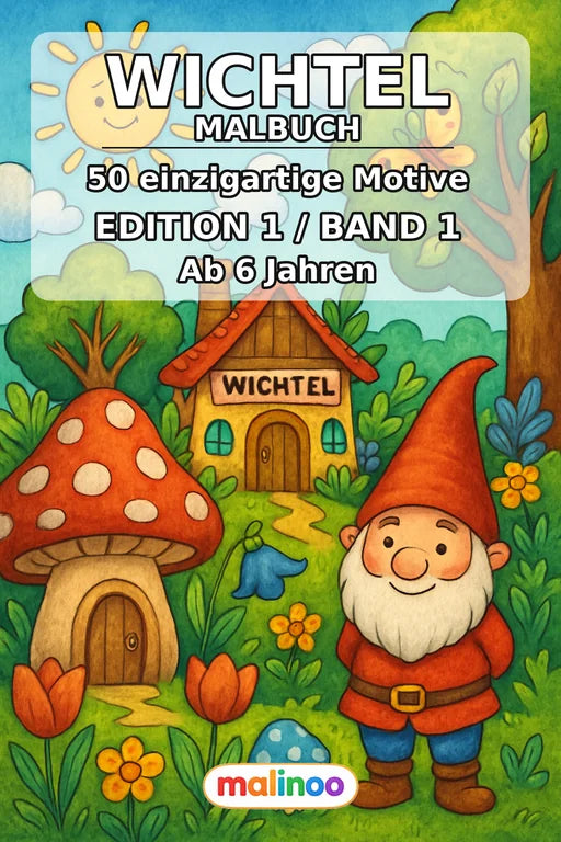 Wichtel Malbuch 50 Ausmalbilder PDF Download – Cover