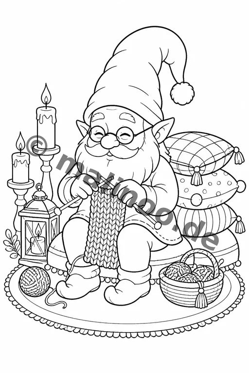 Wichtel Malbuch 50 Ausmalbilder PDF Download – Vorschaubild 3
