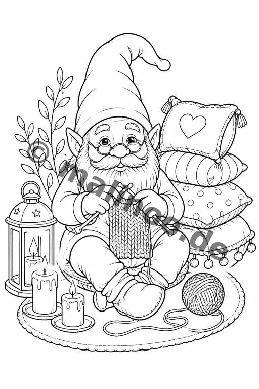 Wichtel Malbuch 50 Ausmalbilder PDF Download – Vorschaubild 3