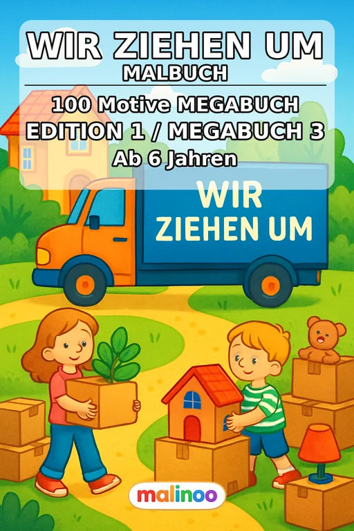 Wir ziehen um Malbuch 100 Ausmalbilder PDF Download – Cover