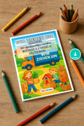 Wir ziehen um Malbuch 20 Ausmalbilder PDF Download – Mockup-Ansicht