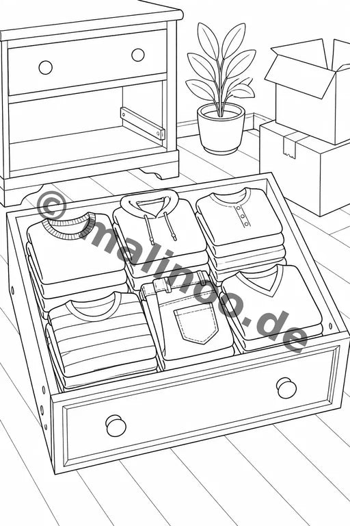 Wir ziehen um Malbuch 20 Ausmalbilder PDF Download – Vorschaubild 4