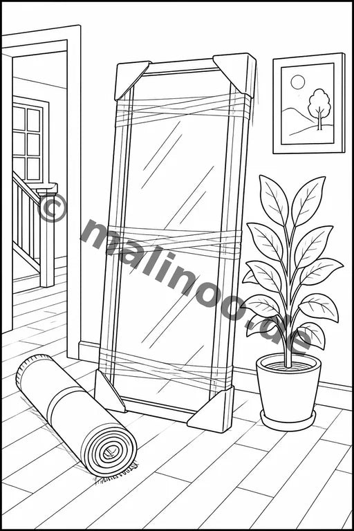 Wir ziehen um Malbuch 20 Ausmalbilder gedruckt+gebunden – Vorschaubild 7