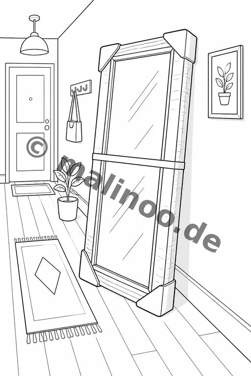 Wir ziehen um Malbuch 20 Ausmalbilder gedruckt+gebunden – Vorschaubild 7
