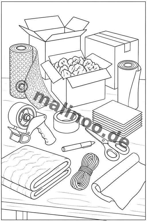 Wir ziehen um Malbuch 20 Ausmalbilder gedruckt+lose – Vorschaubild 6