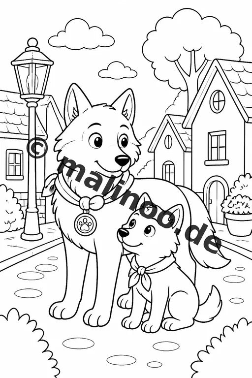 Wölfe Malbuch 100 Ausmalbilder PDF Download digital – Vorschaubild 3