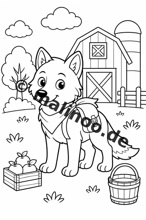 Wölfe Malbuch 100 Ausmalbilder PDF Download digital – Vorschaubild 4