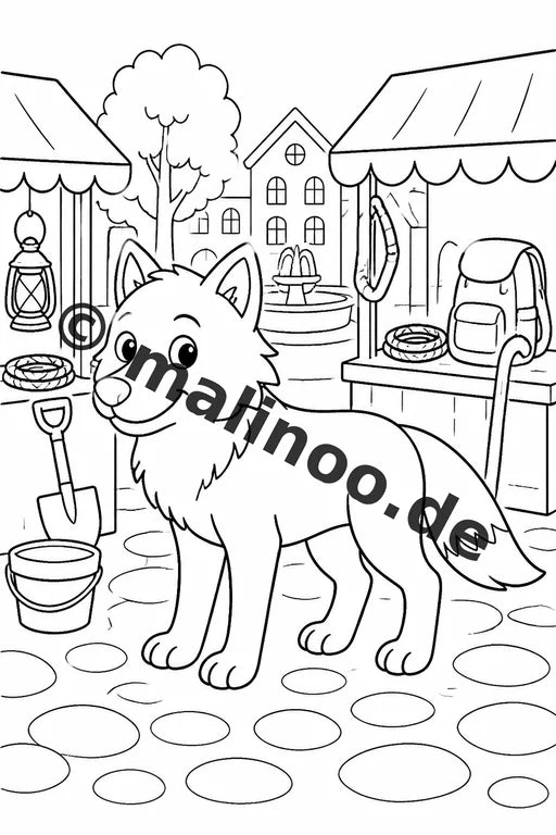 Wölfe Malbuch 100 Ausmalbilder gedruckt und gebunden – Vorschaubild 10