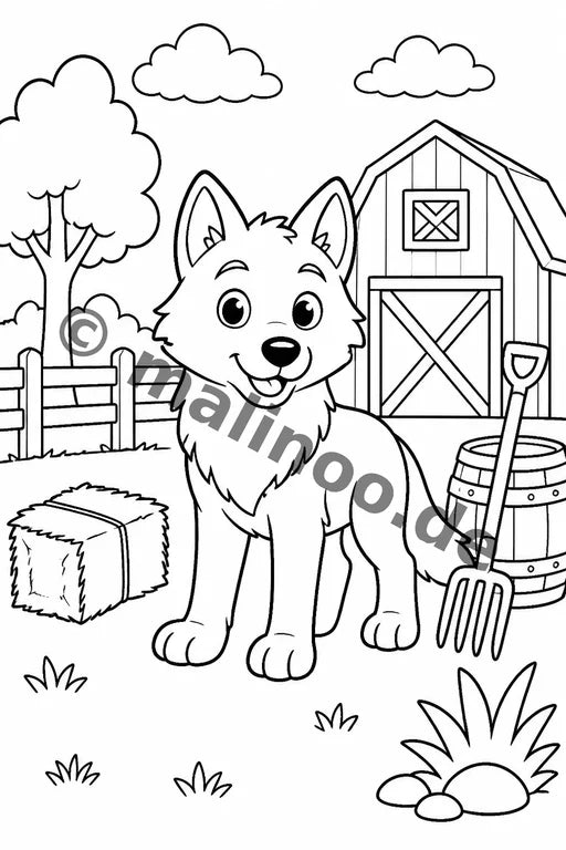 Wölfe Malbuch 20 Ausmalbilder gedruckt+lose – Vorschaubild 7