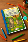 Wölfe Malbuch 50 Ausmalbilder PDF Download – Mockup-Ansicht