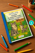 Wölfe Malbuch 50 Ausmalbilder PDF Download – Mockup-Ansicht