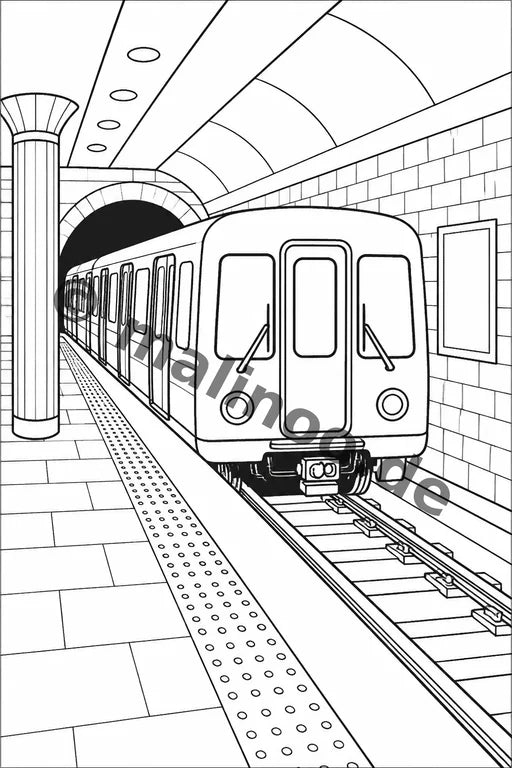 Züge Malbuch 100 Ausmalbilder PDF Download – Vorschaubild 2