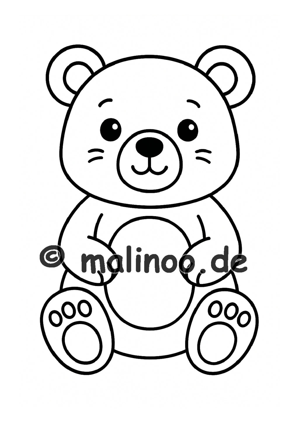 Tier Malbuch Kinder – 20 Tiere zum Ausmalen, Malbuch ab 3 Jahre, Band 1, malinoo