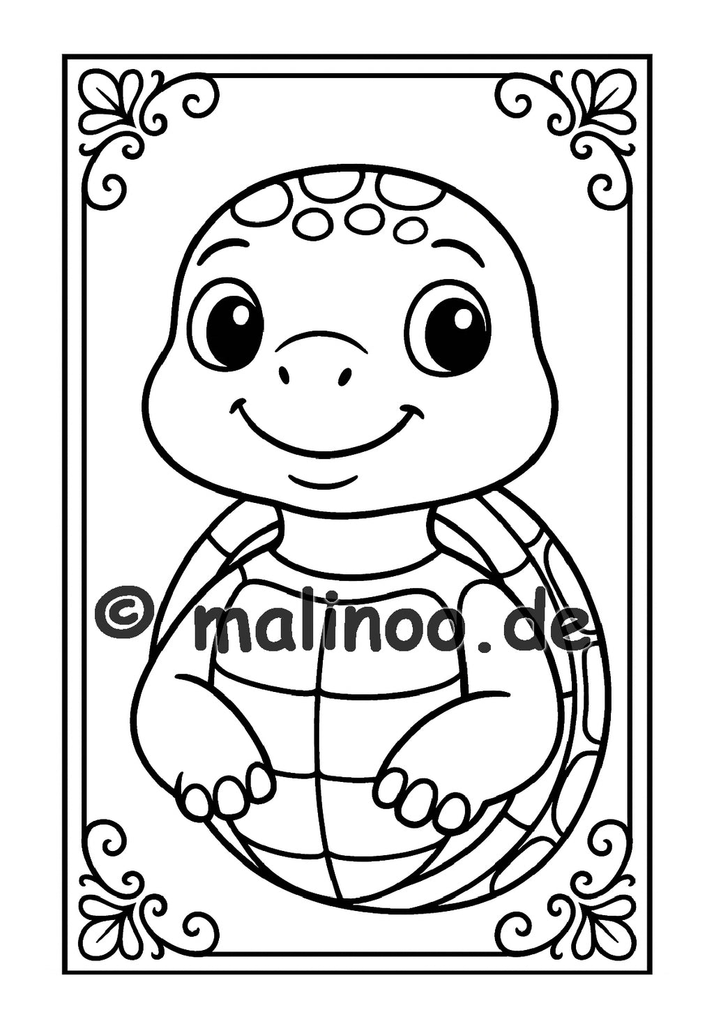 Tier Malbuch Kinder – 20 Tiere zum Ausmalen, Malbuch ab 3 Jahre, Band 1, malinoo
