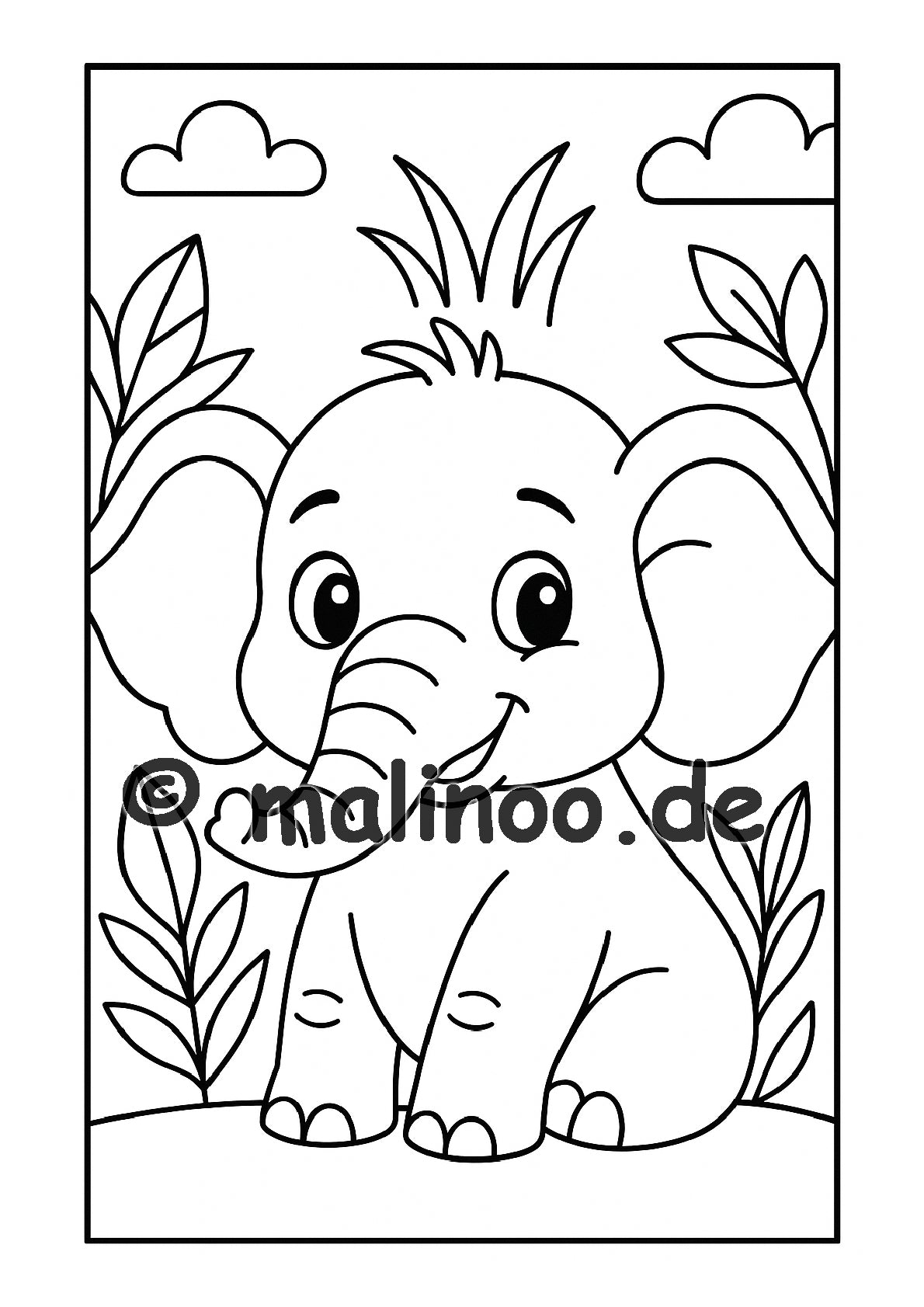 BUNDLE Tier Malbücher Kinder – 5 Malbücher mit je 20 Tiere zum Ausmalen, 100 Tiere, Malbücher ab 3 Jahre, Buch 1  bis 5