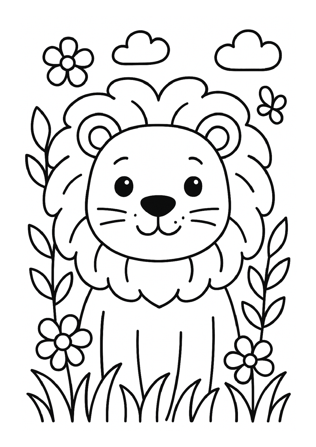 Tier Malbuch Kinder – 20 Tiere zum Ausmalen, Malbuch ab 3 Jahre, Buch 2