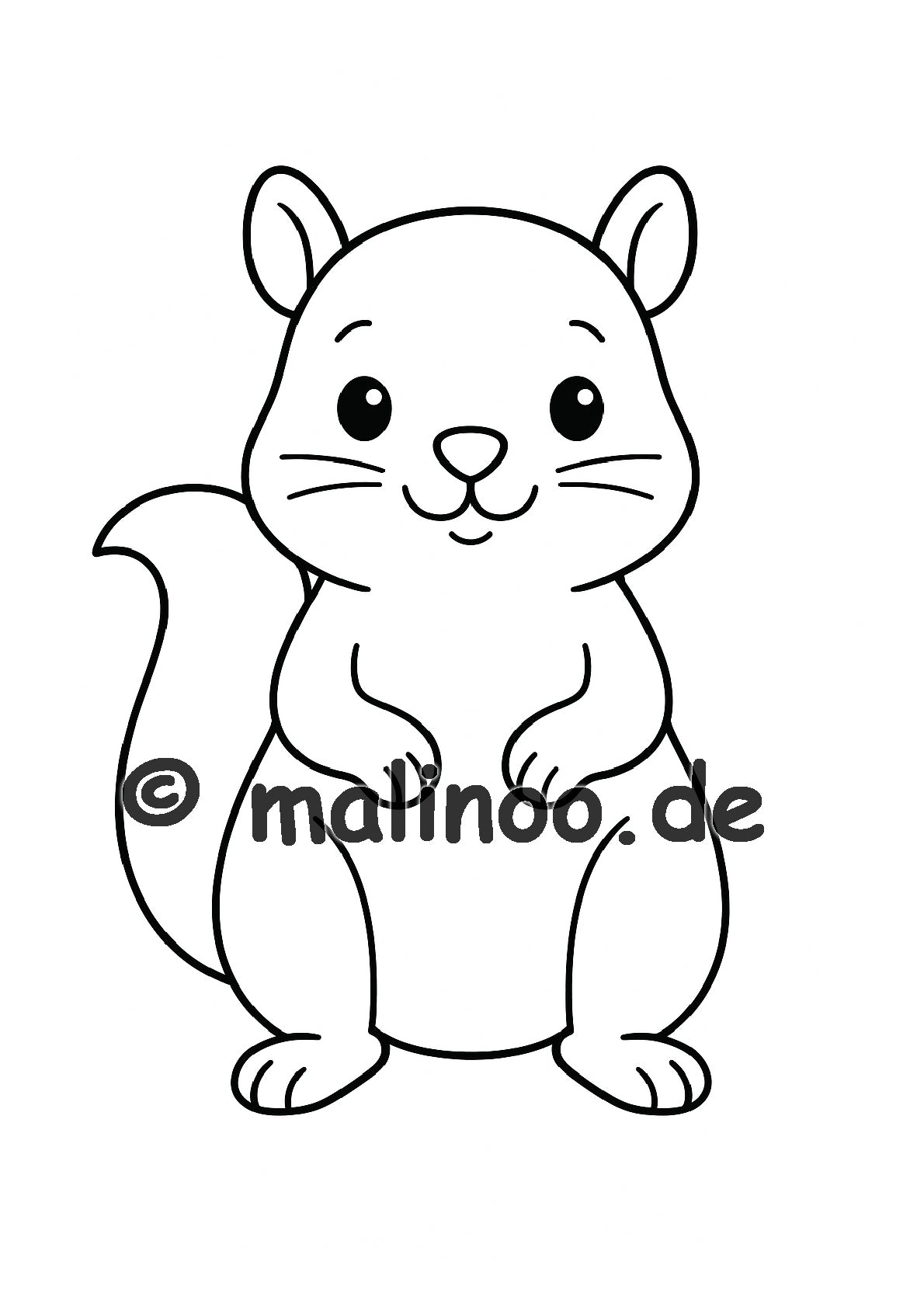 Tier Malbuch Kinder – 20 Tiere zum Ausmalen, Malbuch ab 3 Jahre, Band 2, malinoo