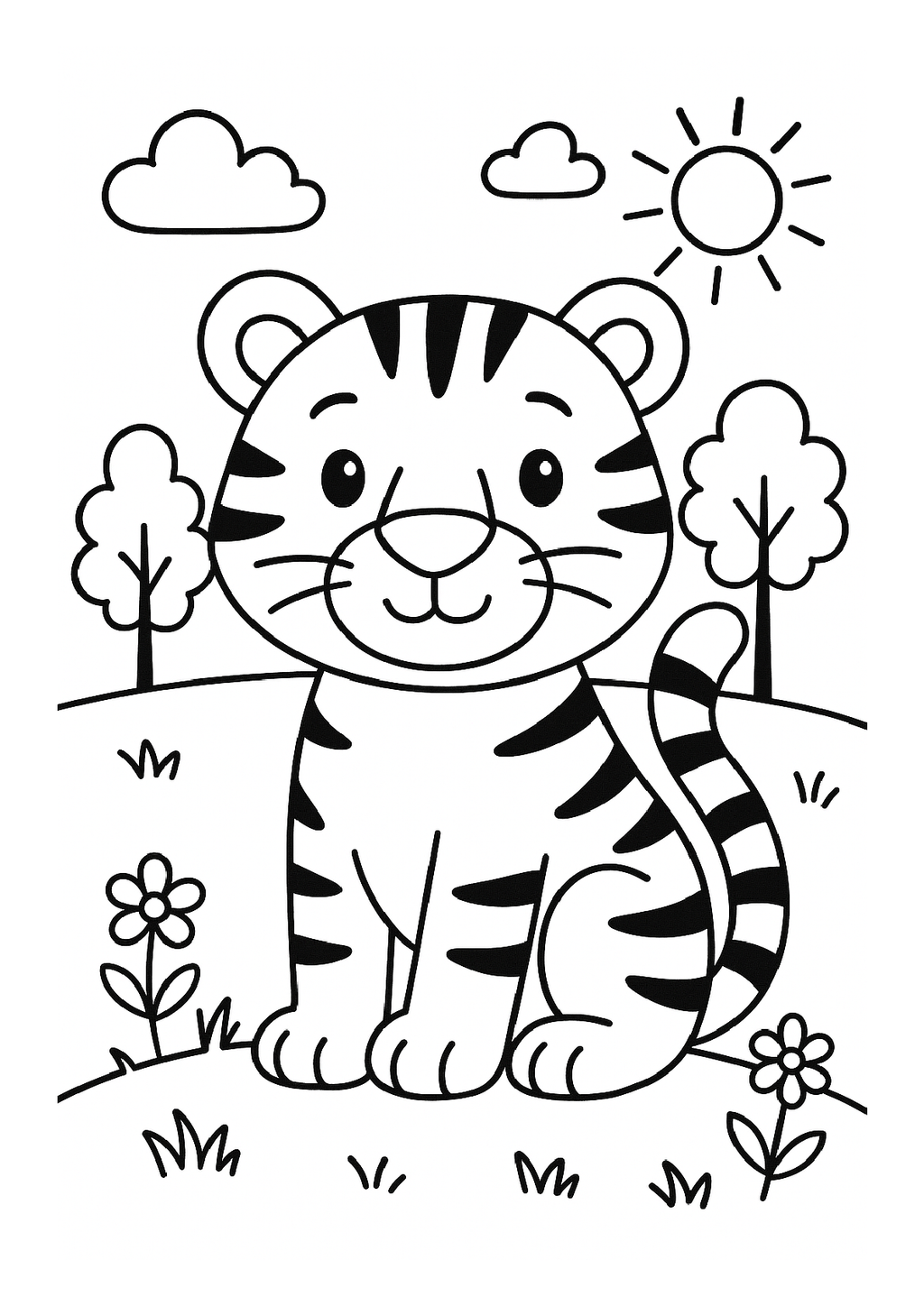 Tier Malbuch Kinder – 20 Tiere zum Ausmalen, Malbuch ab 3 Jahre, Buch 2