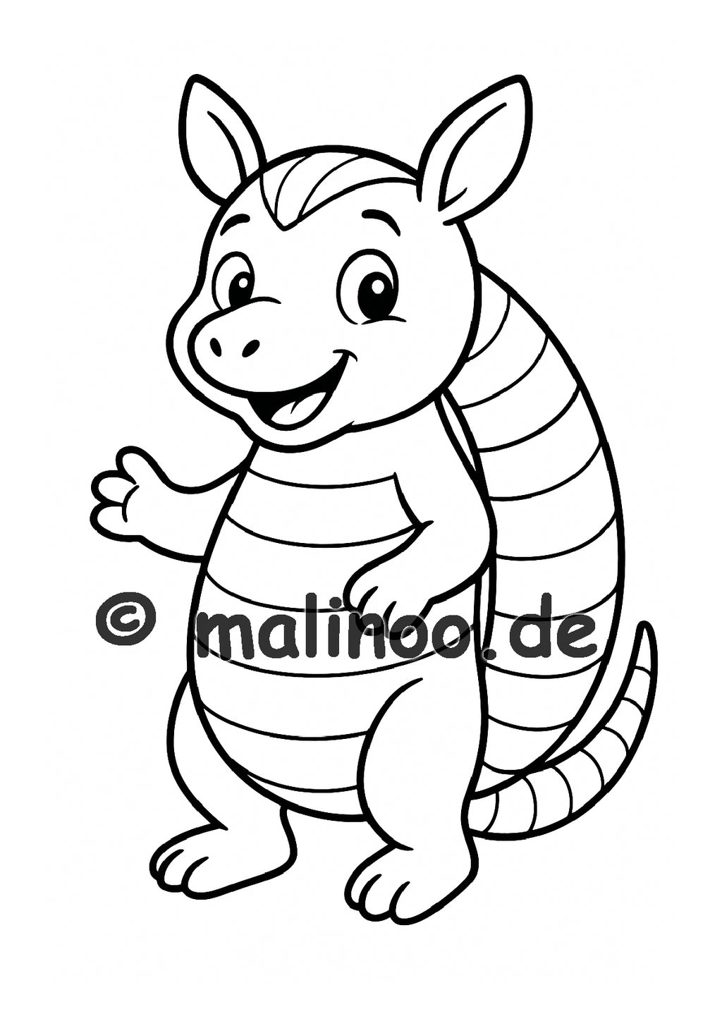 Tier Malbuch Kinder – 20 Tiere zum Ausmalen, Malbuch ab 3 Jahre, Band 2, malinoo