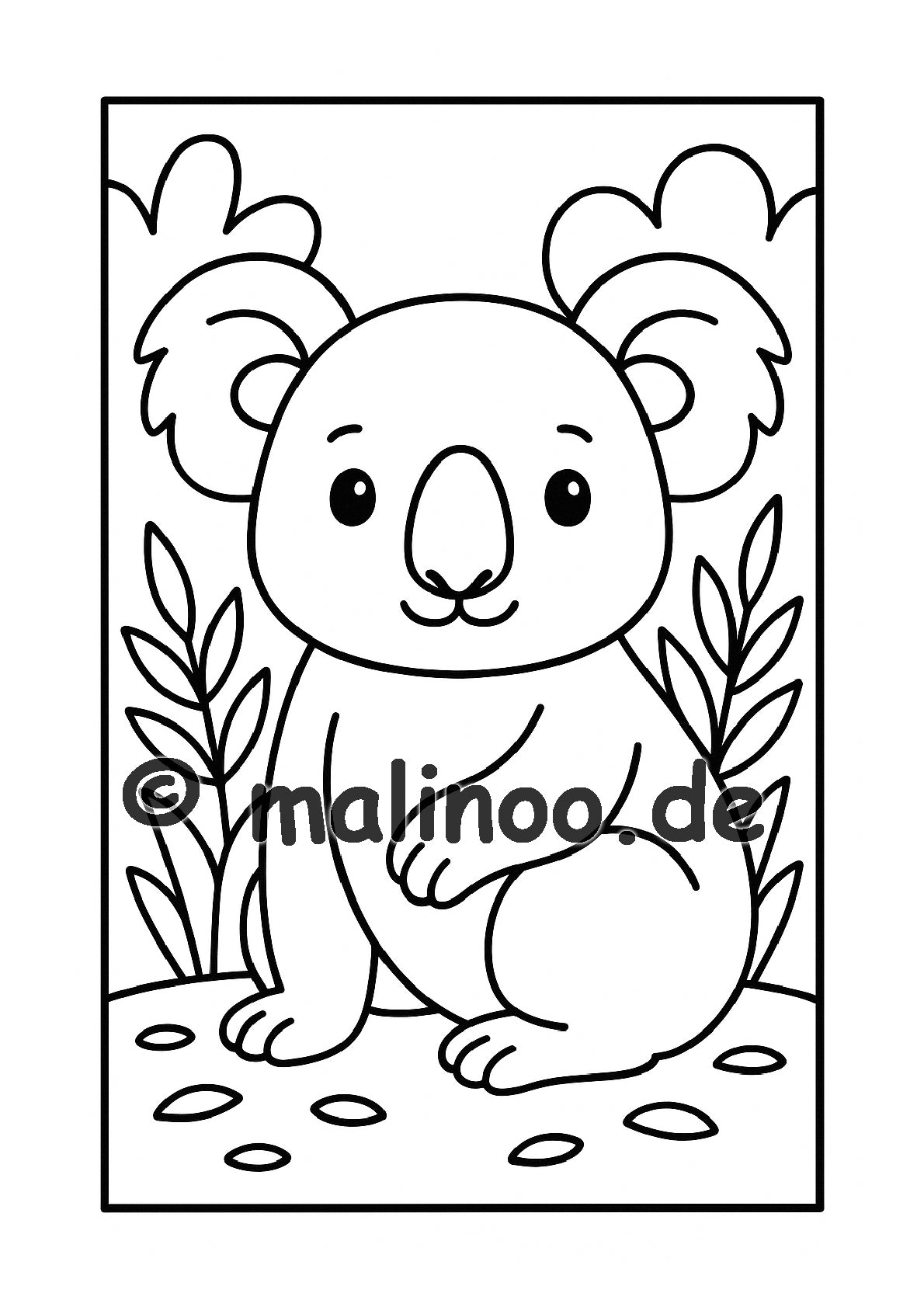 Tier Malbuch Kinder – 20 Tiere zum Ausmalen, Malbuch ab 3 Jahre, Band 2, malinoo