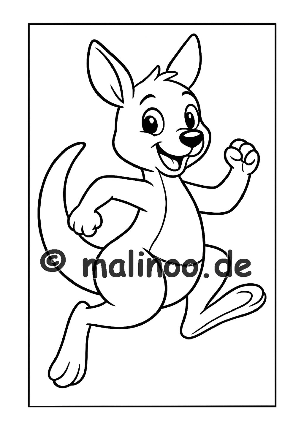 Tier Malbuch Kinder – 20 Tiere zum Ausmalen, Malbuch ab 3 Jahre, Band 2, malinoo