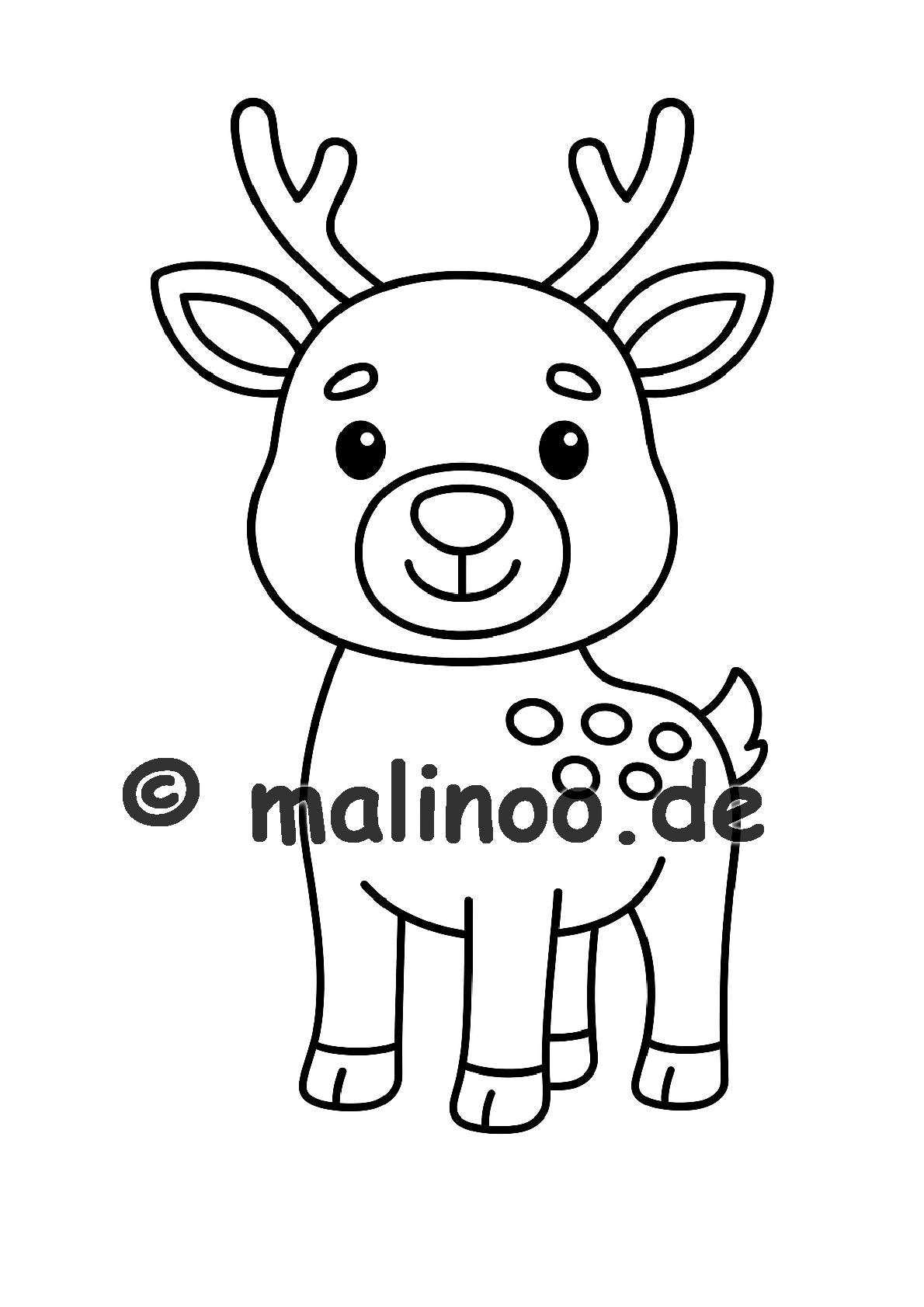 Tier Malbuch Kinder – 20 Tiere zum Ausmalen, Malbuch ab 3 Jahre, Band 2, malinoo