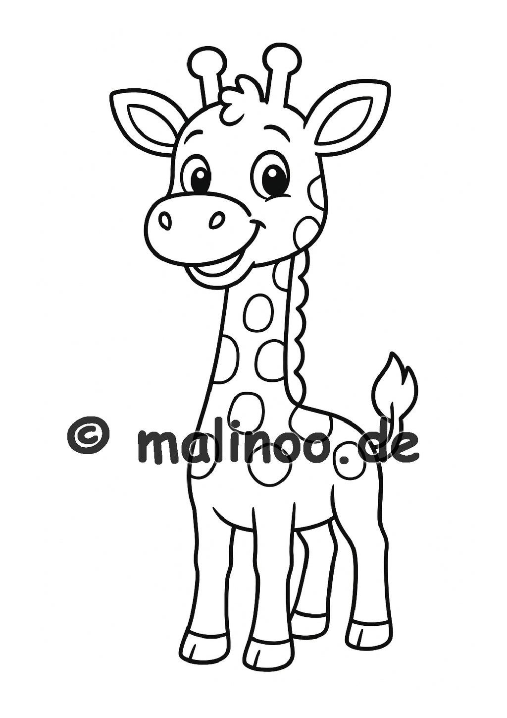 Tier Malbuch Kinder – 20 Tiere zum Ausmalen, Malbuch ab 3 Jahre, Band 2, malinoo