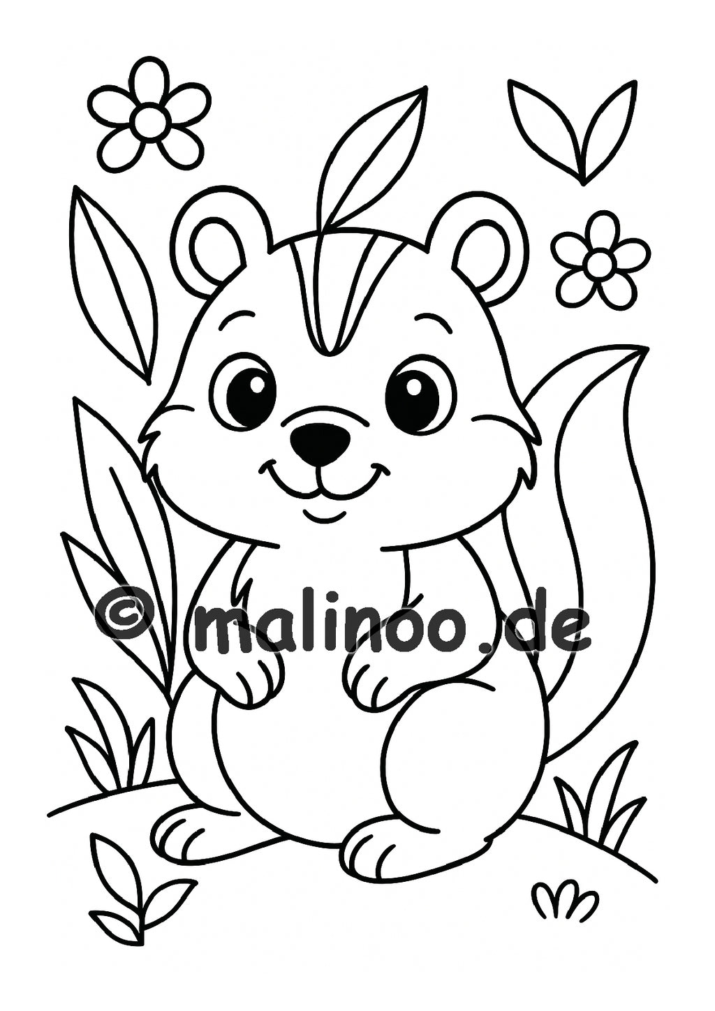 Tier Malbuch Kinder – 20 Tiere zum Ausmalen, Malbuch ab 3 Jahre, Band 3, malinoo