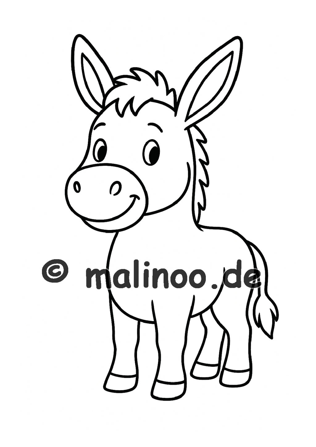 Tier Malbuch Kinder – 20 Tiere zum Ausmalen, Malbuch ab 3 Jahre, Band 3, malinoo