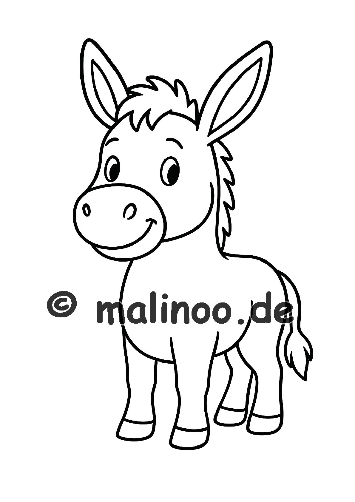 Tier Malbuch Kinder – 20 Tiere zum Ausmalen, Malbuch ab 3 Jahre, Buch 3