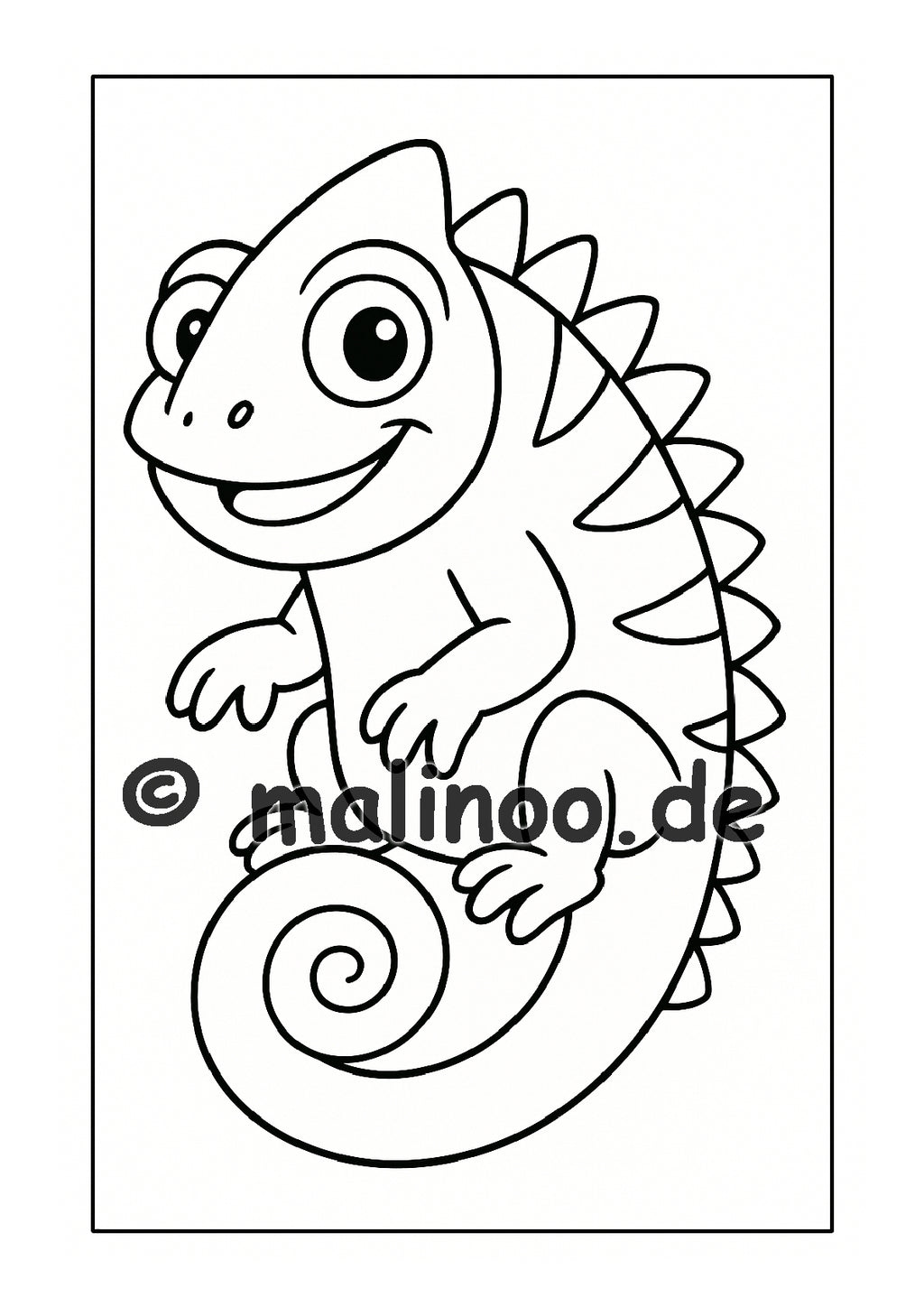 Tier Malbuch Kinder – 20 Tiere zum Ausmalen, Malbuch ab 3 Jahre, Band 3, malinoo