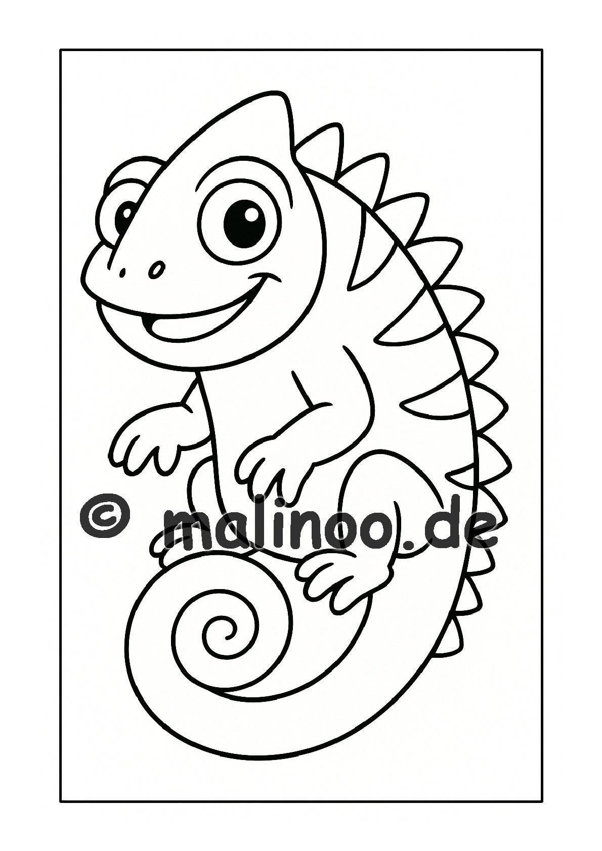 Tier Malbuch Kinder – 20 Tiere zum Ausmalen, Malbuch ab 3 Jahre, Band 3, malinoo