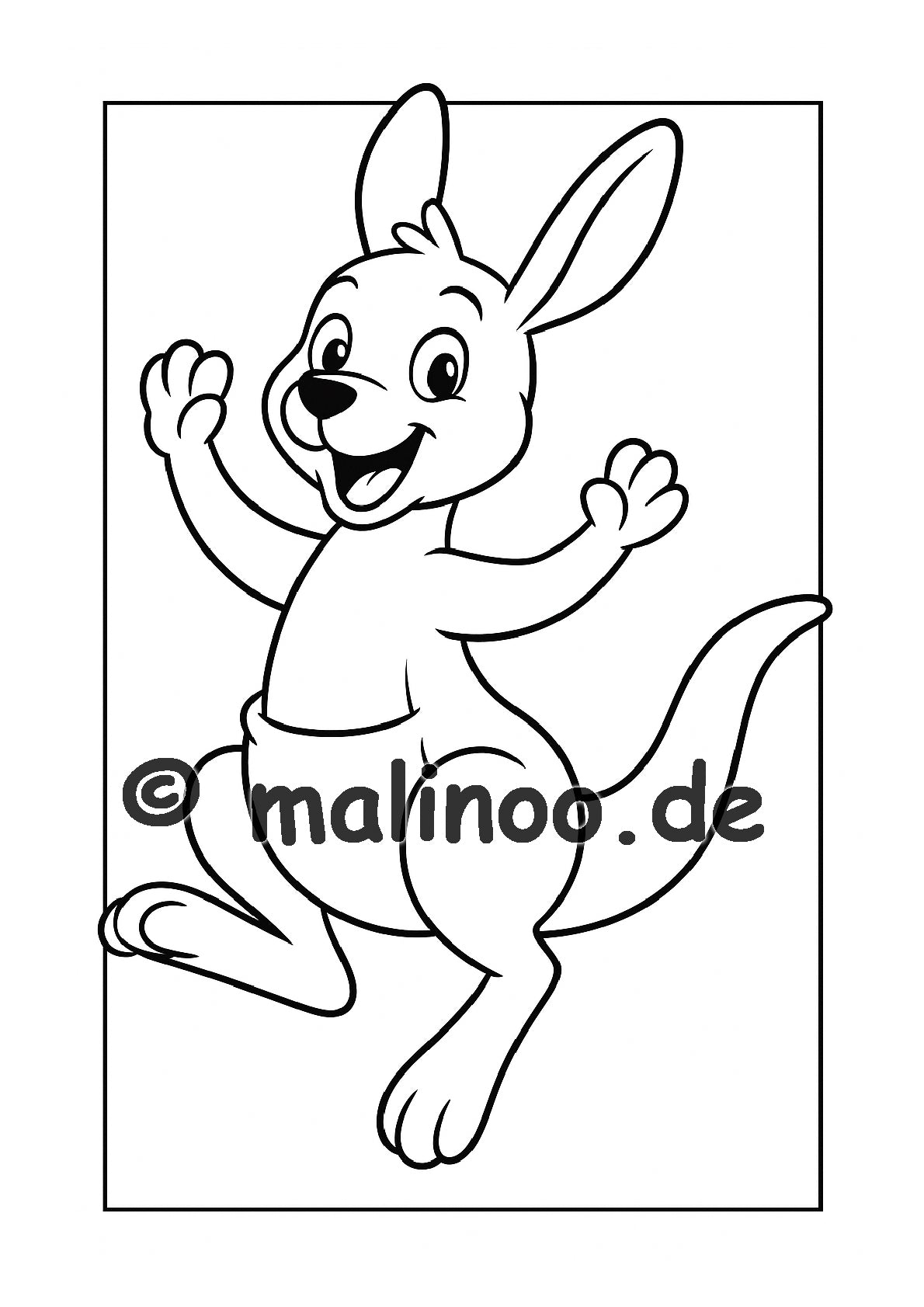 Tier Malbuch Kinder – 20 Tiere zum Ausmalen, Malbuch ab 3 Jahre, Band 3, malinoo