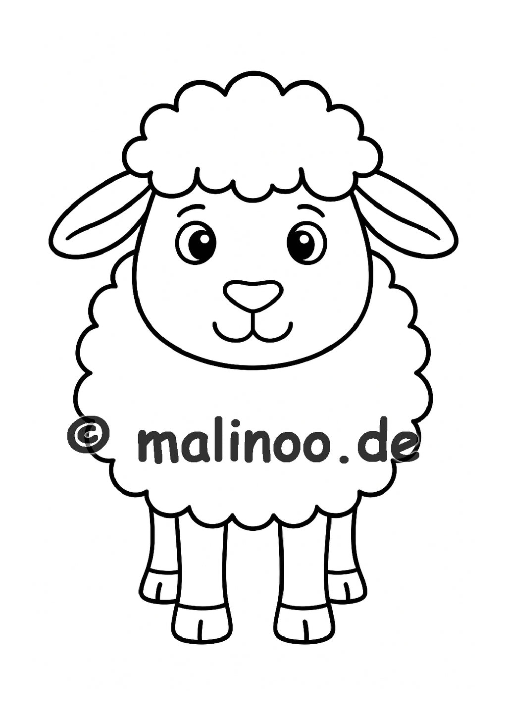 Tier Malbuch Kinder – 20 Tiere zum Ausmalen, Malbuch ab 3 Jahre, Band 3, malinoo