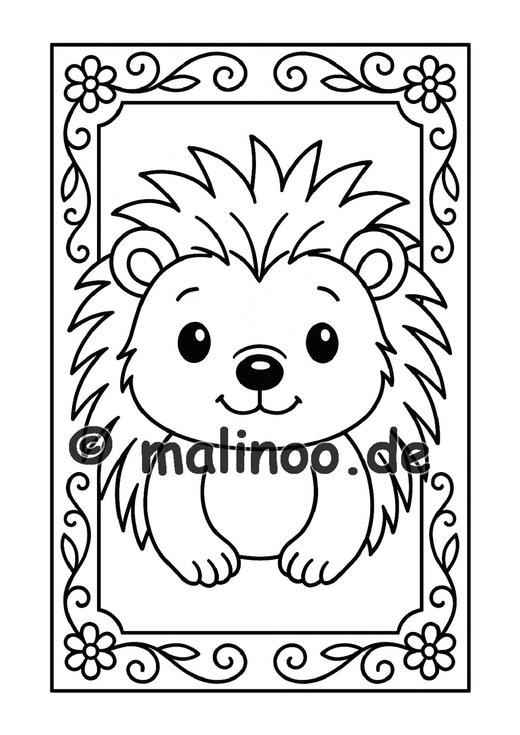 Tier Malbuch Kinder – 20 Tiere zum Ausmalen, Malbuch ab 3 Jahre, Band 3, malinoo