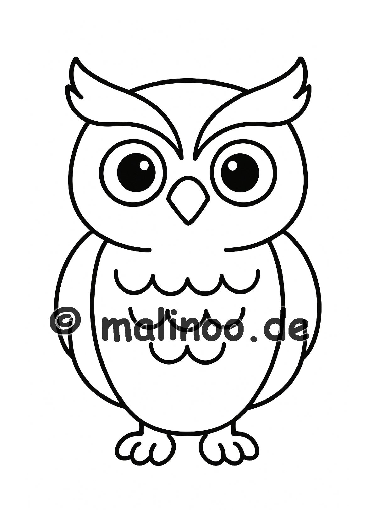 Tier Malbuch Kinder – 20 Tiere zum Ausmalen, Malbuch ab 3 Jahre, Band 3, malinoo