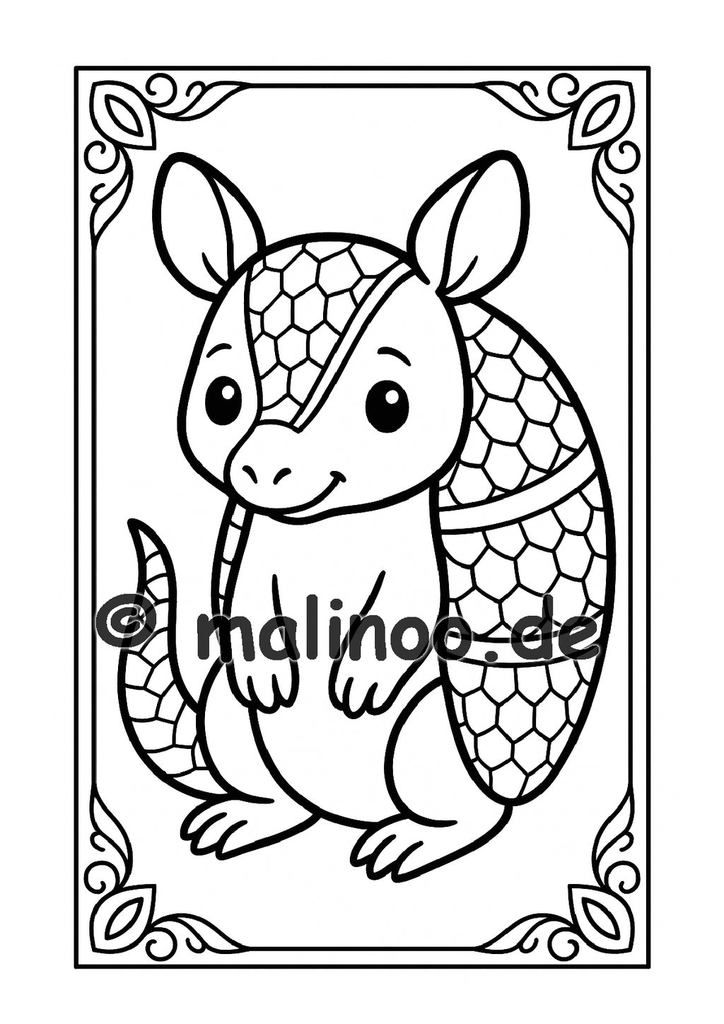 Tier Malbuch Kinder – 20 Tiere zum Ausmalen, Malbuch ab 3 Jahre, Band 3, malinoo