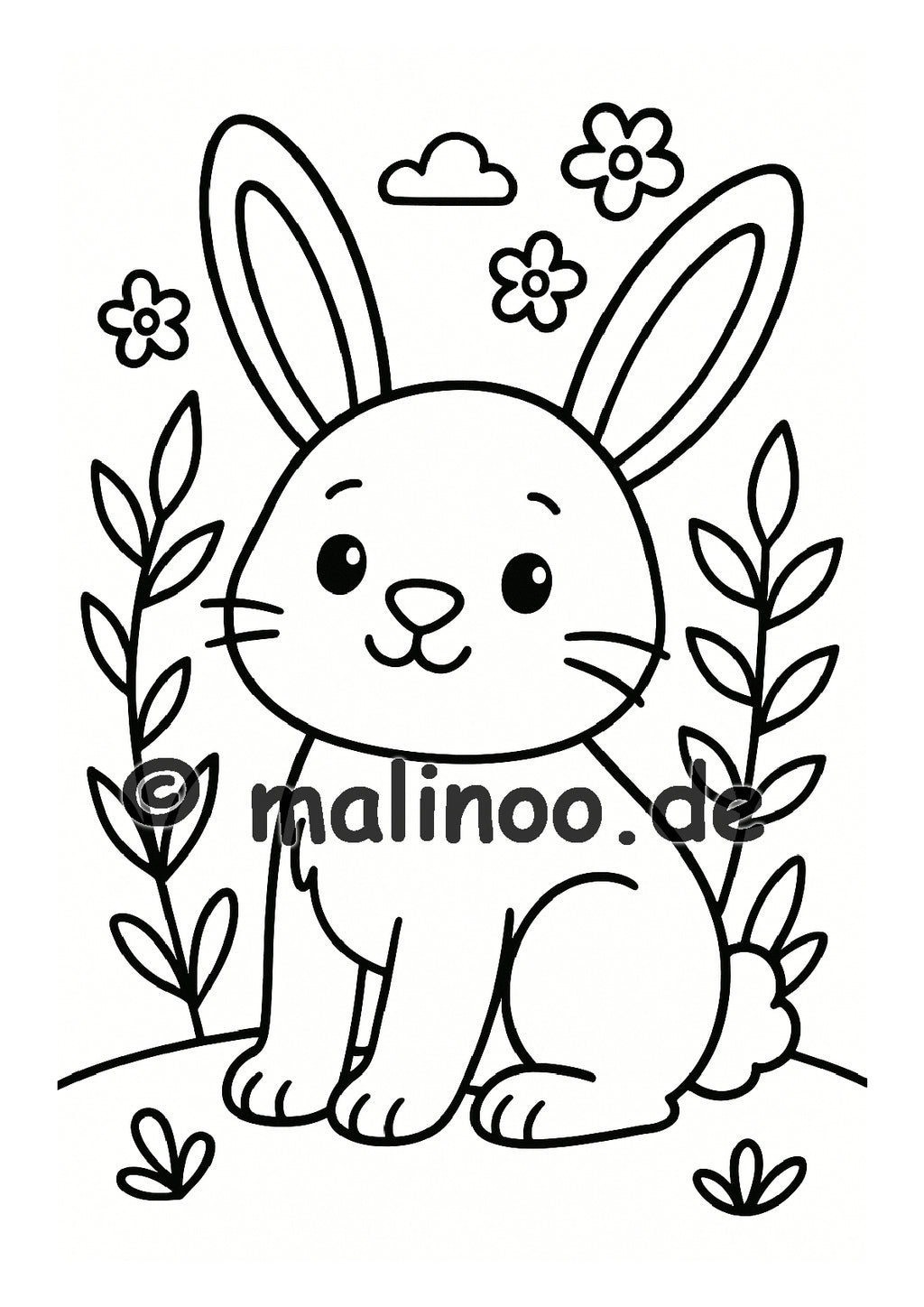 Tier Malbuch Kinder – 20 Tiere zum Ausmalen, Malbuch ab 3 Jahre, Band 3, malinoo
