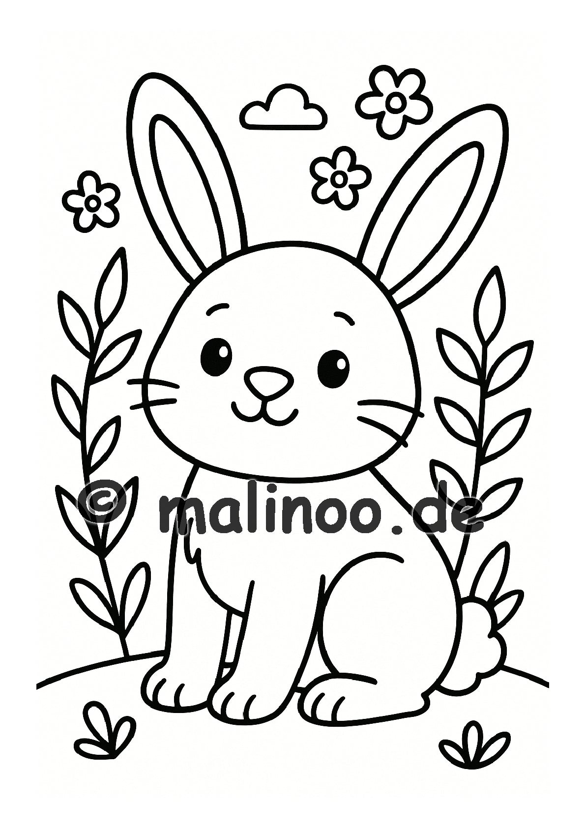 Tier Malbuch Kinder – 20 Tiere zum Ausmalen, Malbuch ab 3 Jahre, Band 3, malinoo