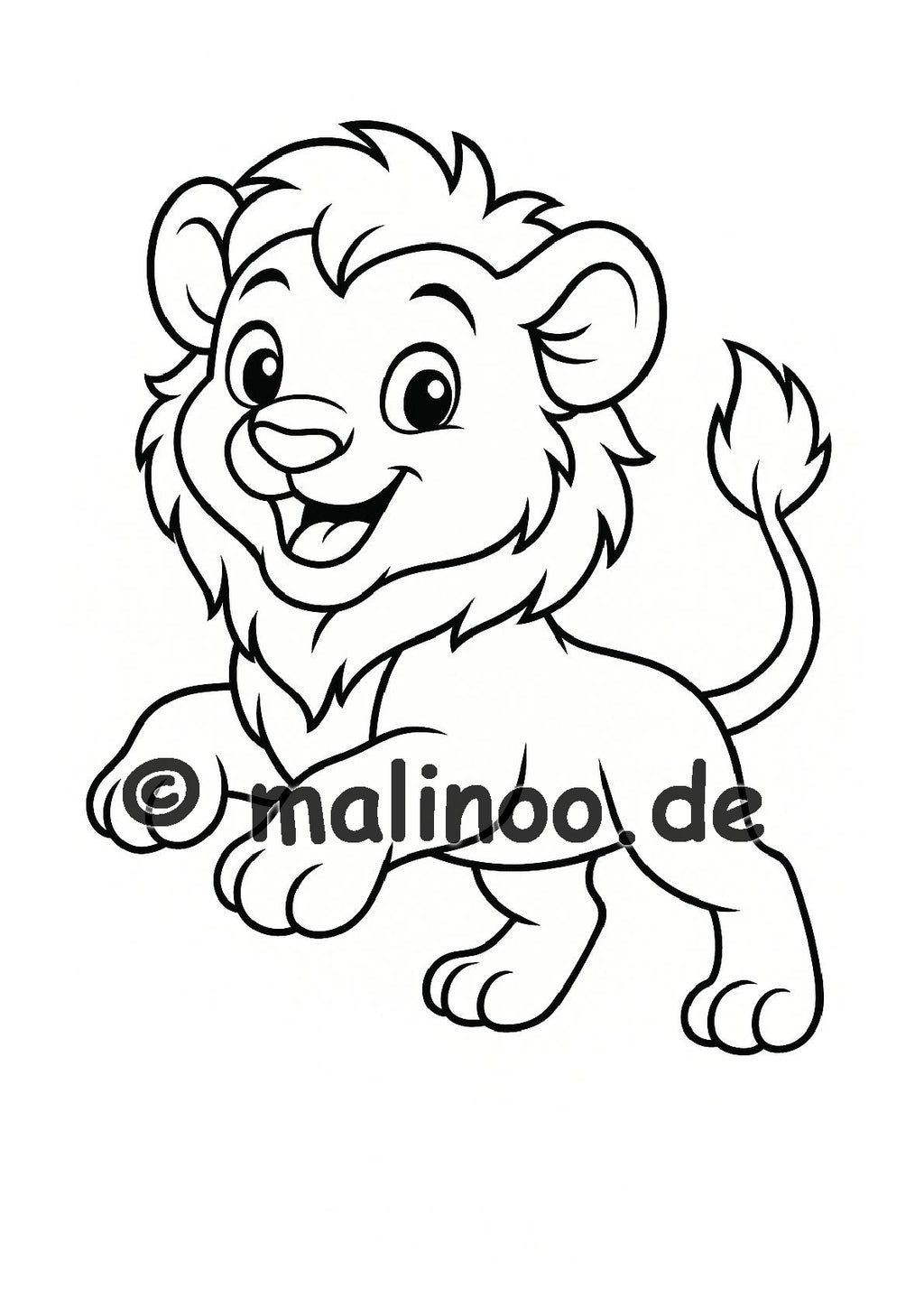 Tier Malbuch Kinder – 20 Tiere zum Ausmalen, Malbuch ab 3 Jahre, Band 4, malinoo
