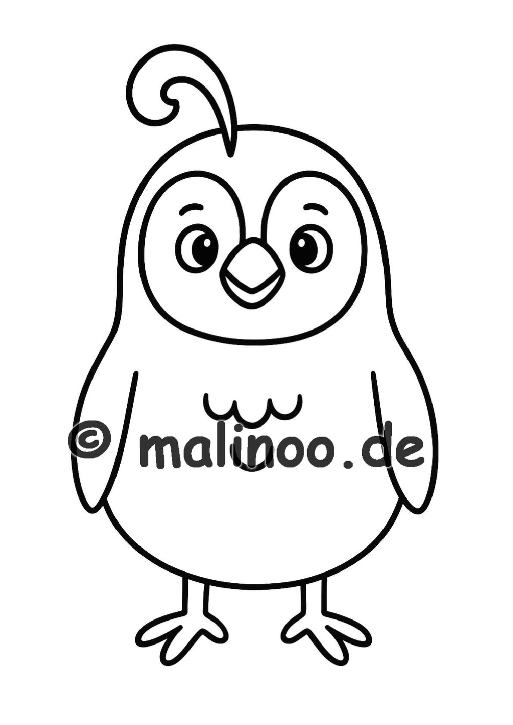 Tier Malbuch Kinder – 20 Tiere zum Ausmalen, Malbuch ab 3 Jahre, Band 4, malinoo