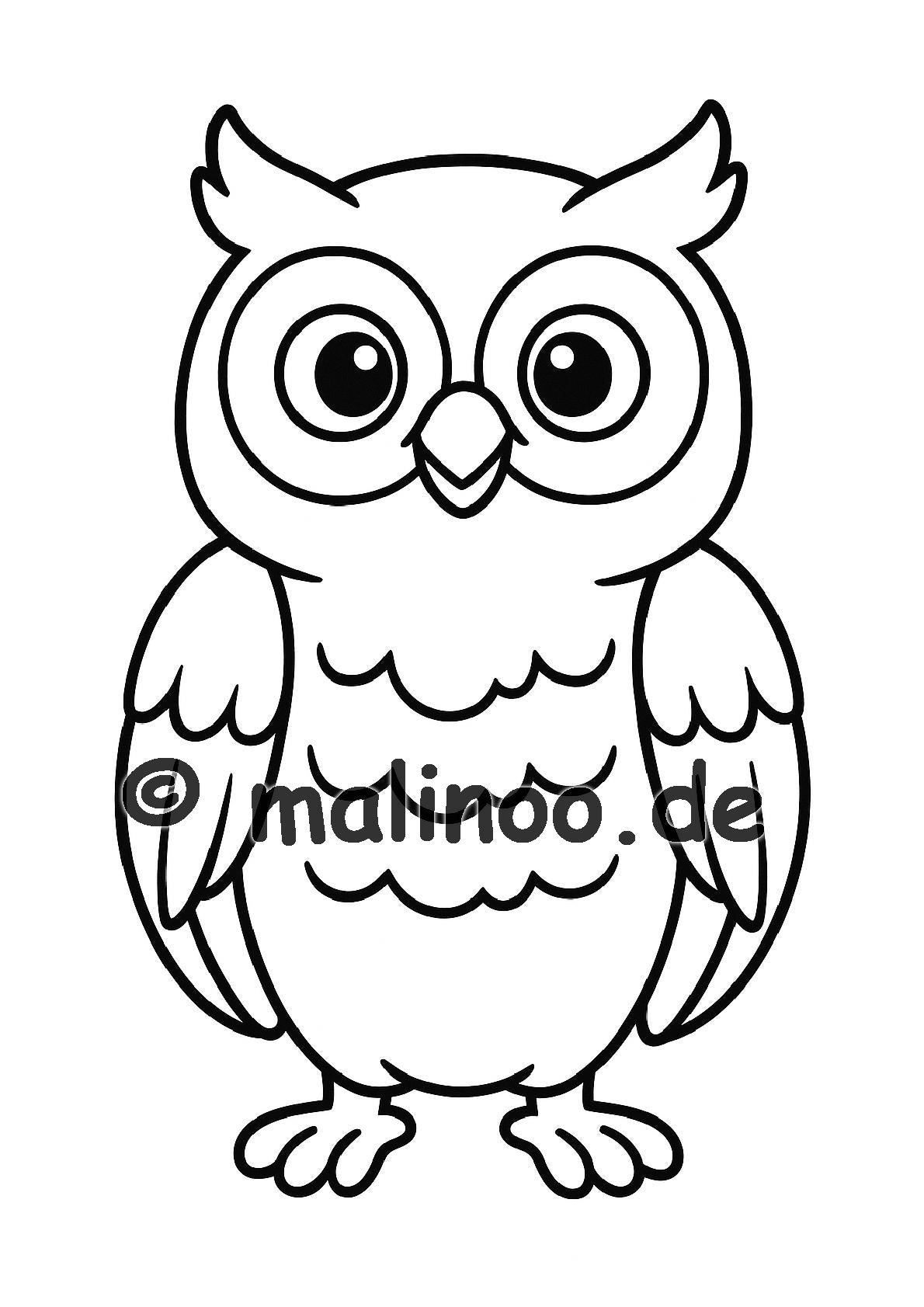 Tier Malbuch Kinder – 20 Tiere zum Ausmalen, Malbuch ab 3 Jahre, Band 4, malinoo