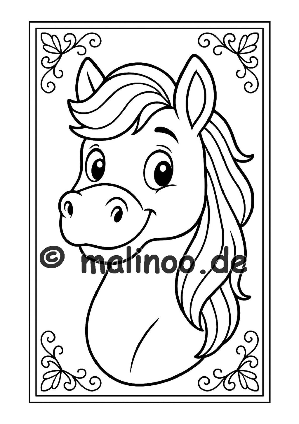 Tier Malbuch Kinder – 20 Tiere zum Ausmalen, Malbuch ab 3 Jahre, Band 4, malinoo