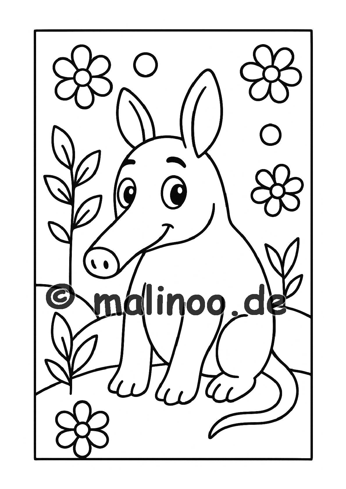 Tier Malbuch Kinder – 20 Tiere zum Ausmalen, Malbuch ab 3 Jahre, Band 4, malinoo