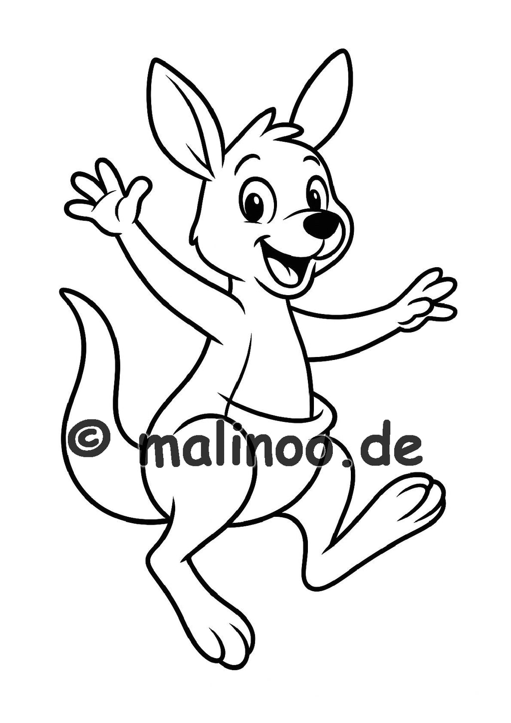Tier Malbuch Kinder – 20 Tiere zum Ausmalen, Malbuch ab 3 Jahre, Band 4, malinoo